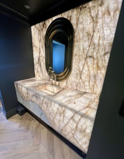 luxury marble bathroom sink and vanity
