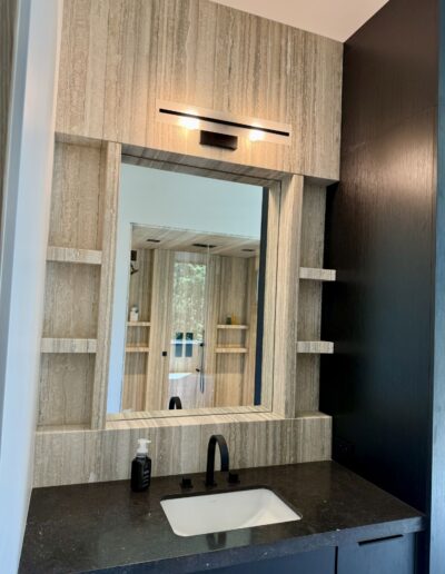 luxury marble bathroom sink and vanity