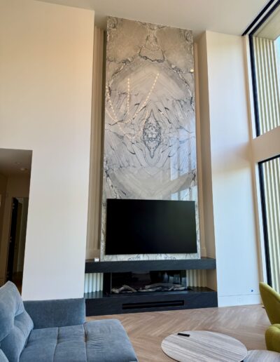 luxury marble fireplace mantle