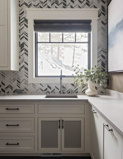 luxury tile kitchen with white quartz countertops