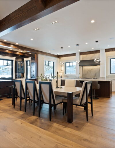 luxury dark grey marble and tile bar and luxury white marble and tile kitchen
