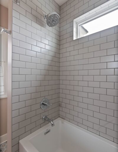 custom luxury white tile shower